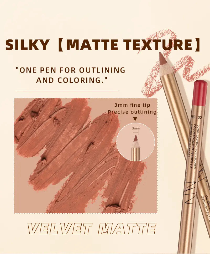 12 PCS Matte Lip Liner Set
