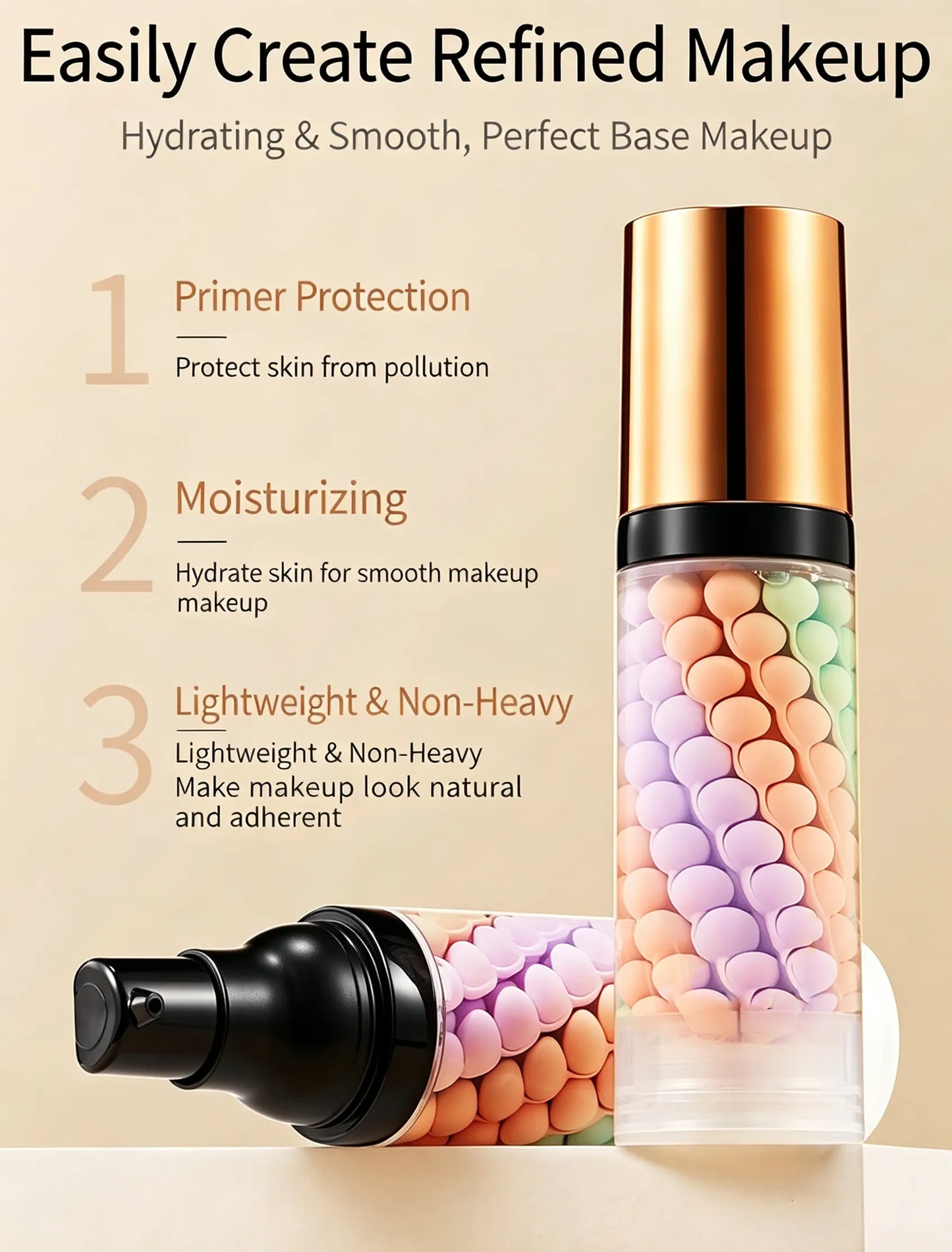 🔥3-Color Tone Correcting Primer-Create A Smooth, Flawless-Looking Base In Seconds.